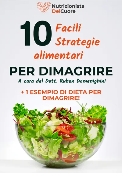 Copertina della guida '10 strategie alimentari per dimagrire'